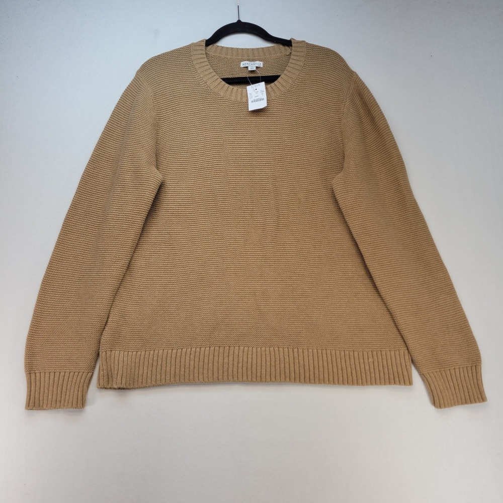 J.Crew Mercantile Sweater Womens XL Brown Crewneck Cotton Merino Wool